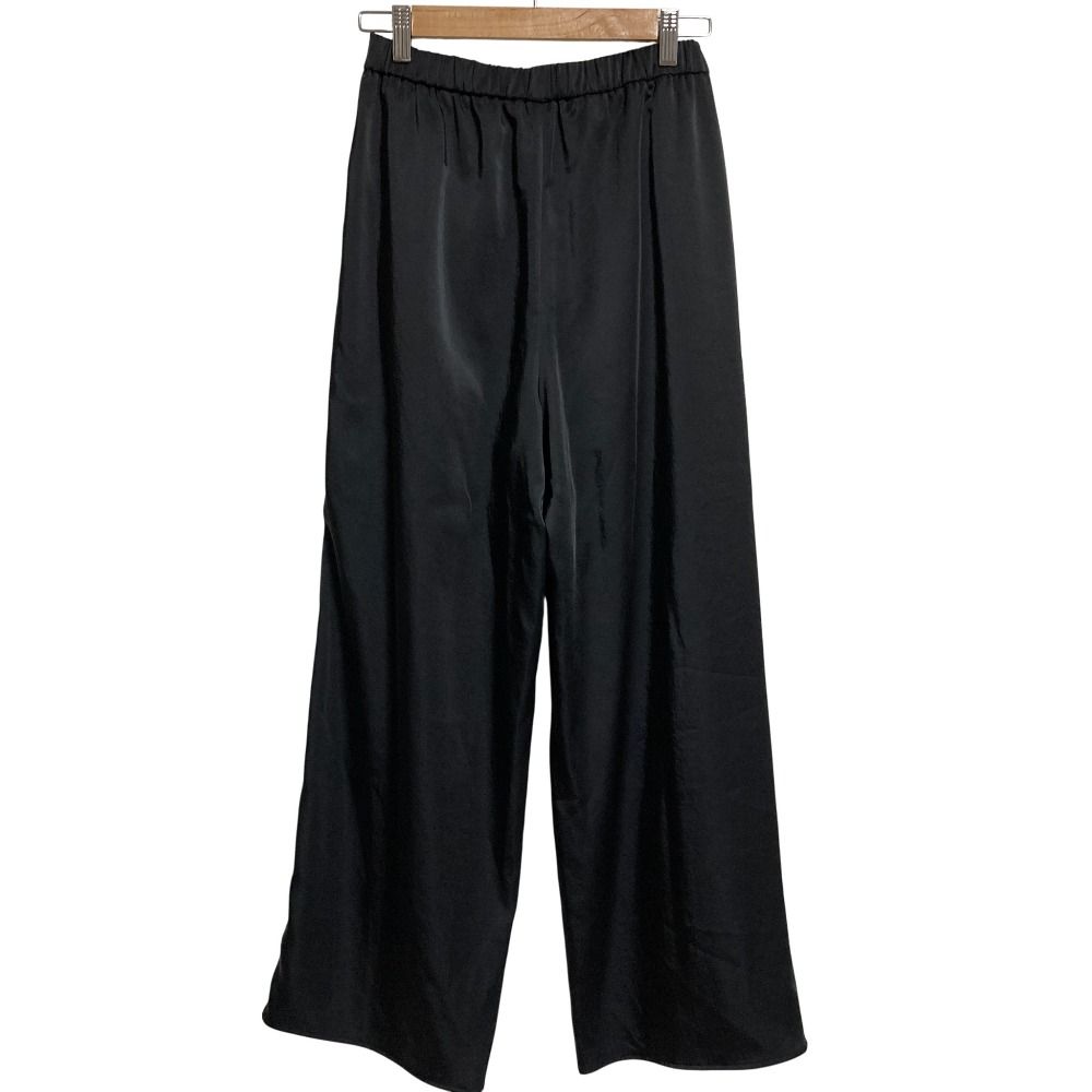 24 AW FRAMeWORK フレームワーク サテンストレッチイージーパンツ サイズ36 ブラック レディース 古着
