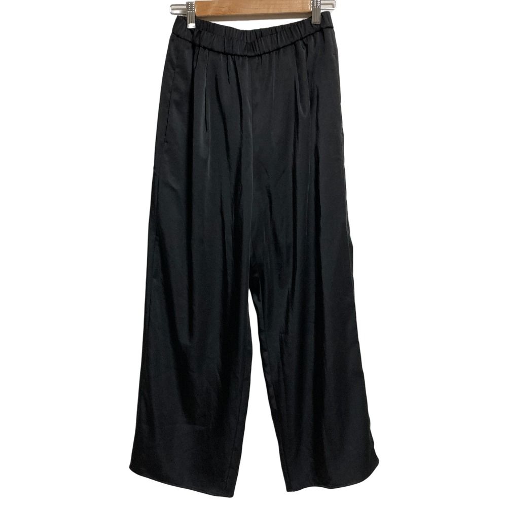 24 AW FRAMeWORK フレームワーク サテンストレッチイージーパンツ サイズ36 ブラック レディース 古着