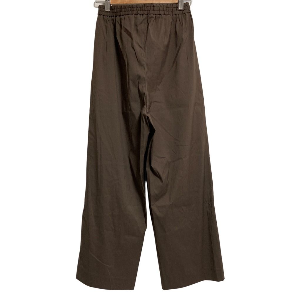 ♥ 25 SS トゥモローランドコレクション ハイパワーストレッチブロード リラックスパンツ サイズ36 ブラウン レディース 古着