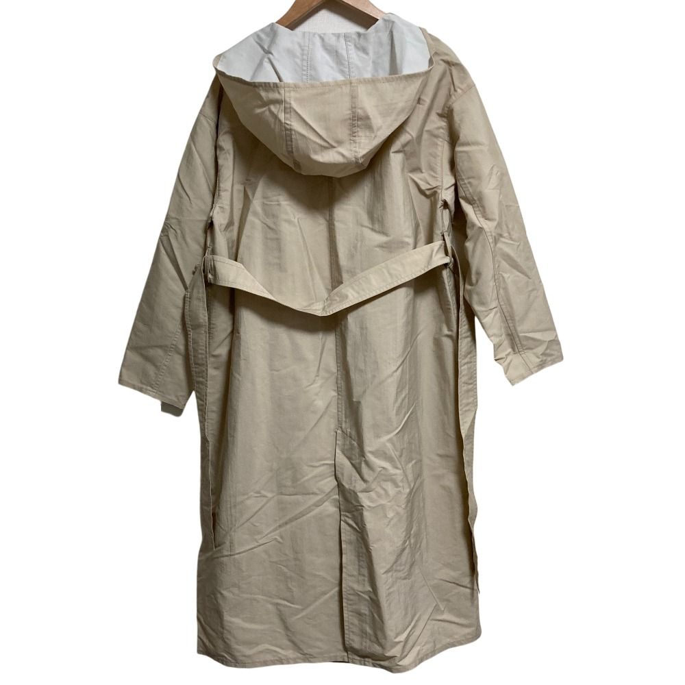 Grace Class グレースクラス MANTECO バイカラーWクロスコート フーデッド ガウンコート サイズ36 ベージュ レディース 古着