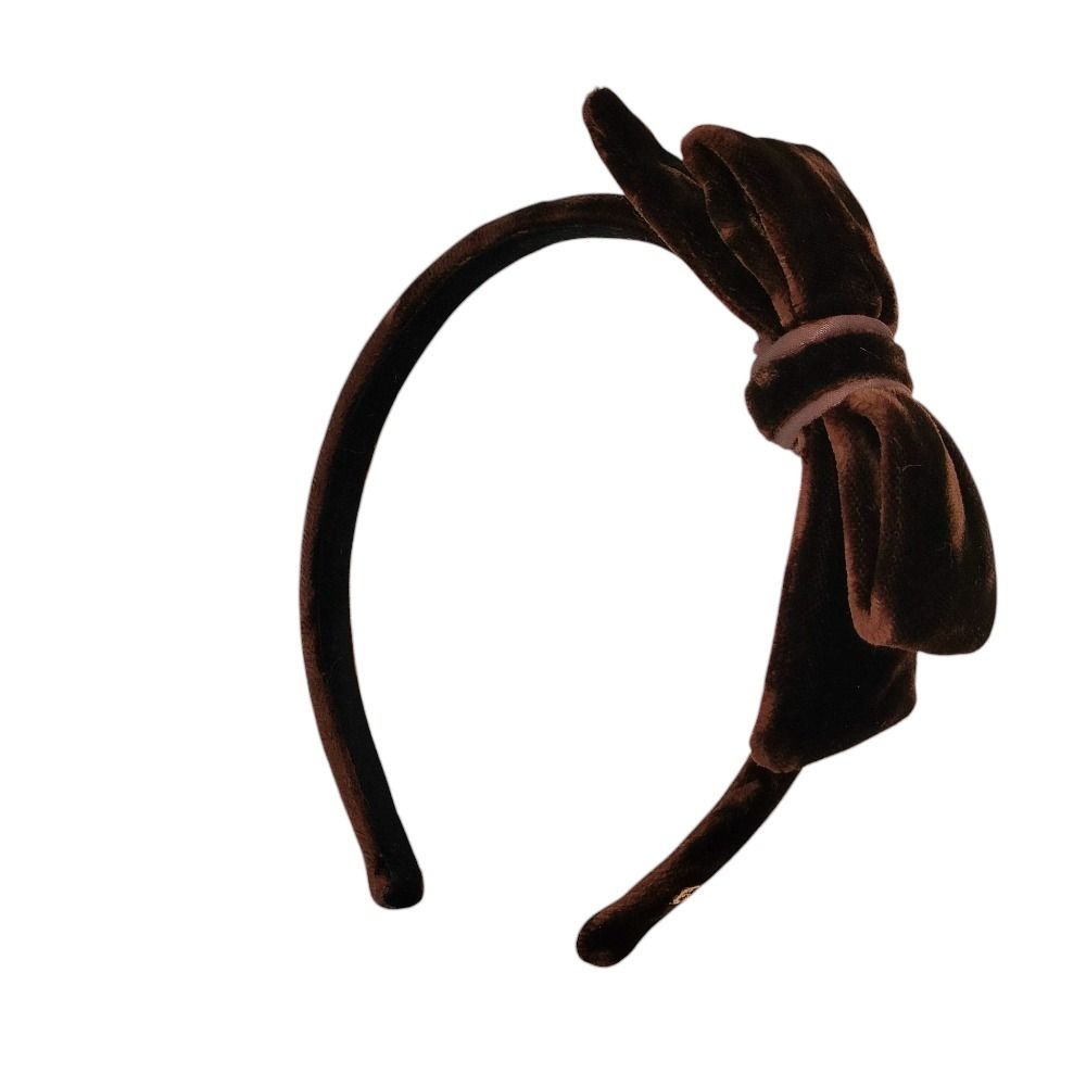 アレクサンドルドゥパリ　ベロアリボンカチューシャ　ブラウン 美品 ALEXANDRE DE PARIS アレクサンドルドゥパリ ベロア リボン