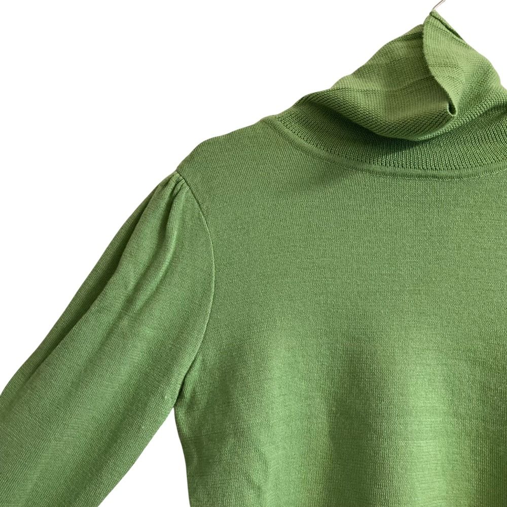 新品 Rene ルネ ニット 緑　グリーン 36 美品 Rene ルネ タートルネック ウール ニット カットソー セーター