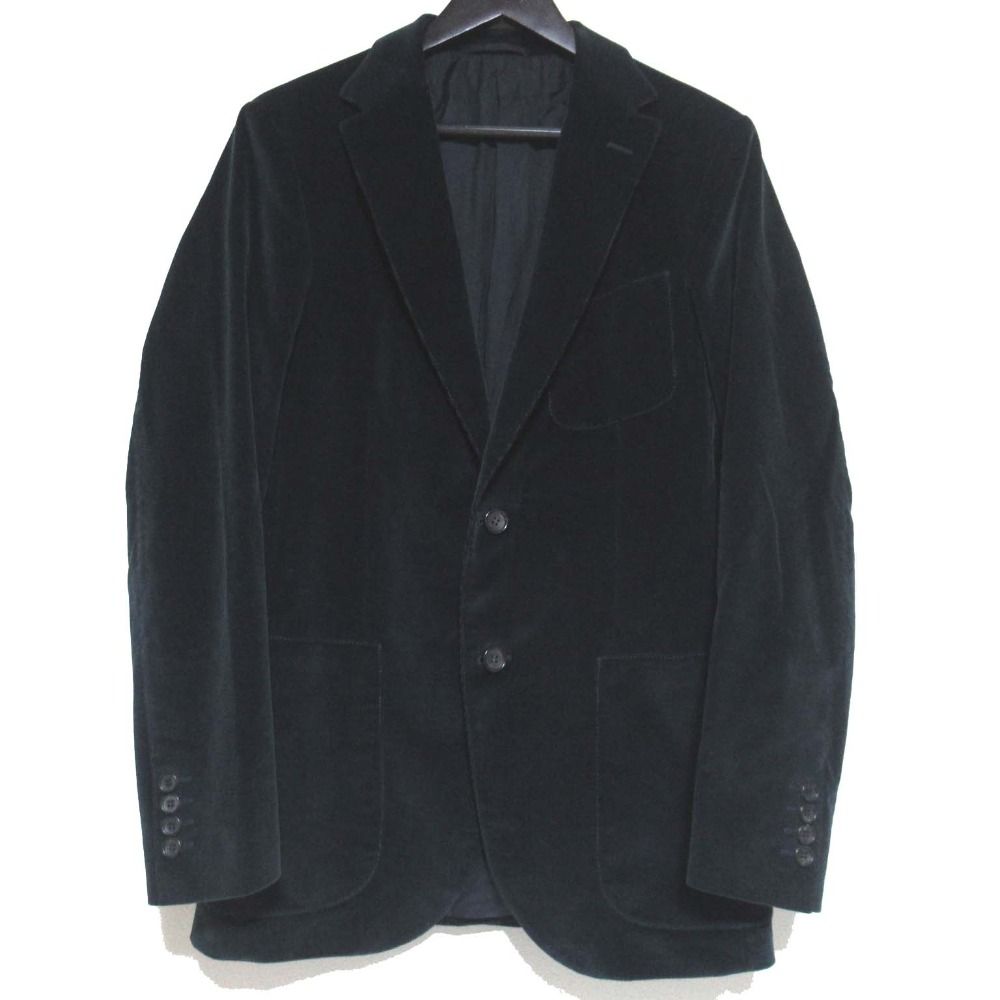 GUCCI グッチ コーデュロイ シングル 2 B テーラードジャケット サイズ46 F グリーン系 メンズ 古着