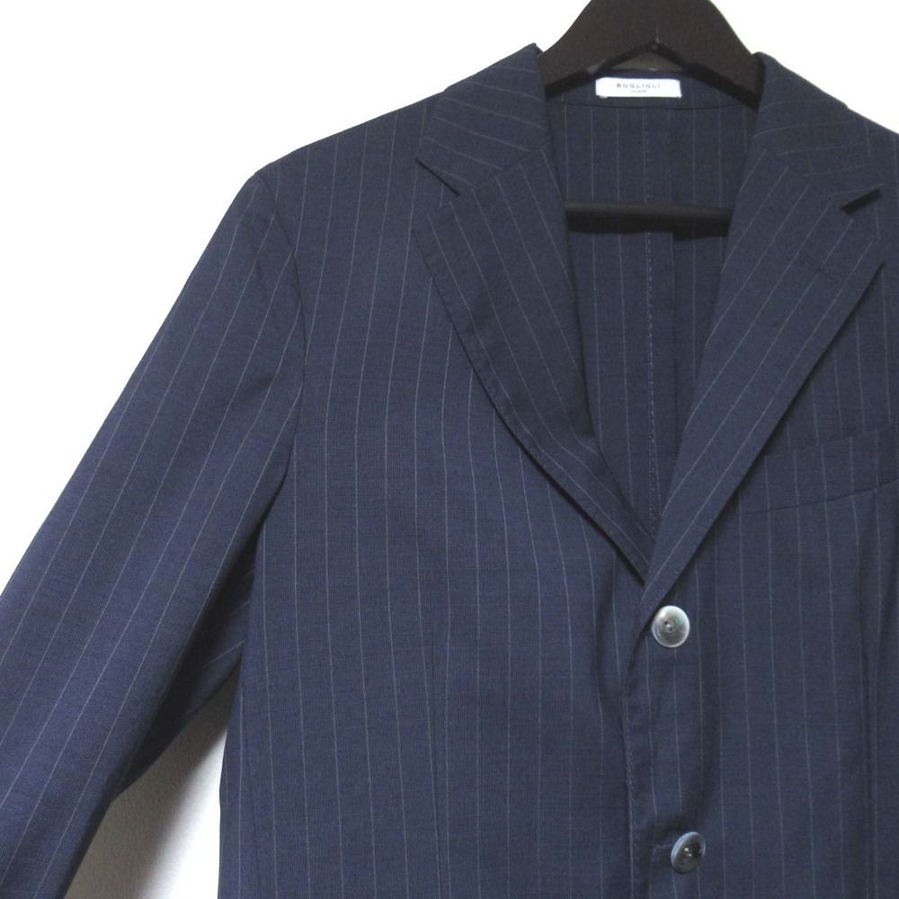 美品 BOGLIOLI ボリオリ ピンストライプ 3B シングル テーラード