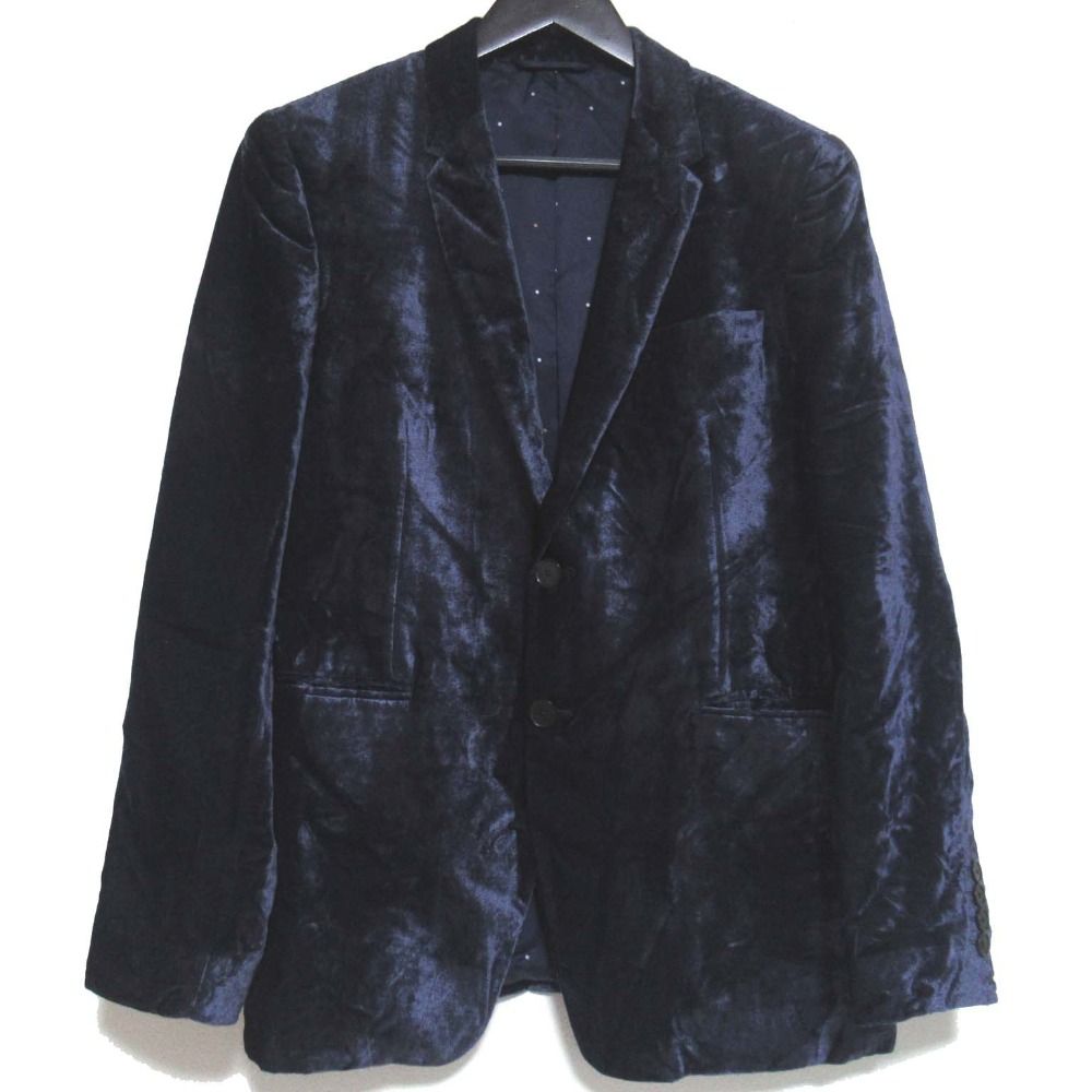 Paul Smith ベルベットジャケット 良品 Paul Smith ポールスミス ドット柄ライニング シングル
