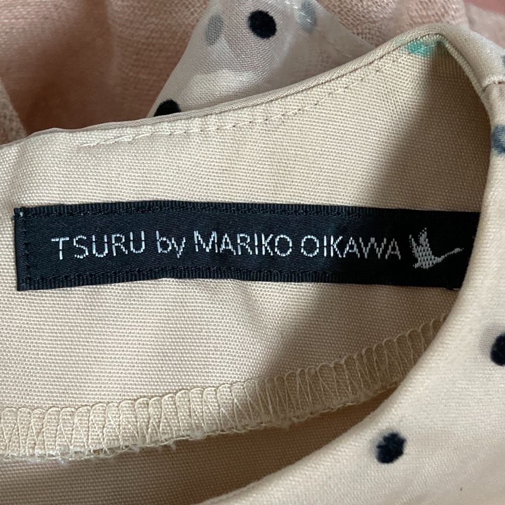 美品 TSURU BY MARIKO OIKAWA ツルバイマリコオイカワ satine ドット柄