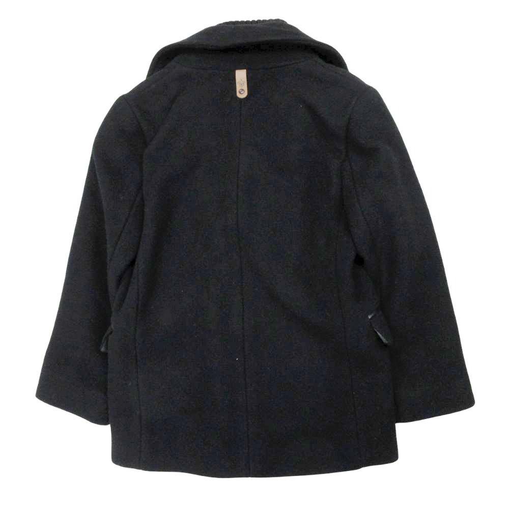 Mackage MINI マッカージュ メルトンウール ピーコート ジャケット ダブルブレスト アウター 6 黒 ブラック 子供服 キッズ 古着
