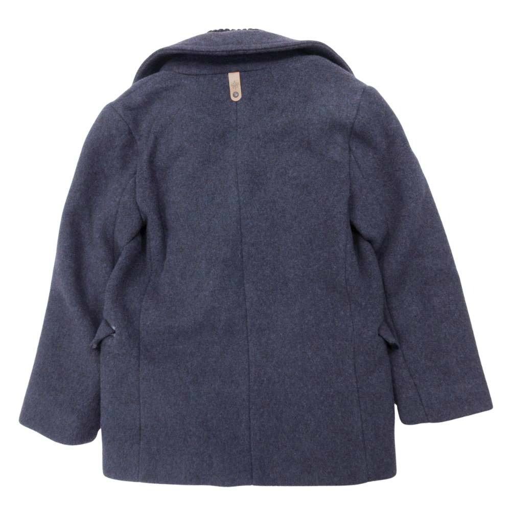 Mackage MINI マッカージュ メルトンウール ピーコート ジャケット ダブルブレスト アウター 6 紺 ネイビー 子供服 キッズ 古着