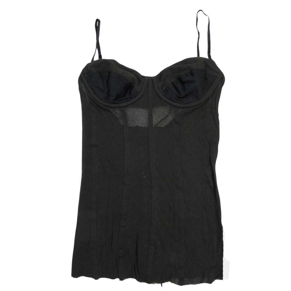 ♥ IF SIX WAS NINE イフシックスワズナイン 鹿革 レースアップ コルセット ビスチェ トップス カットソー 1 ブラック レディース 古着