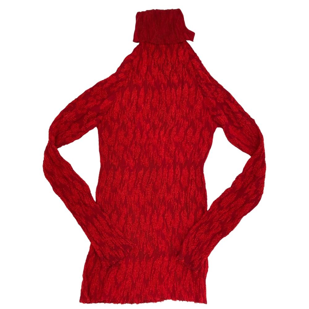 美品 ISSEY MIYAKE イッセイミヤケ シャギータートルネックロング