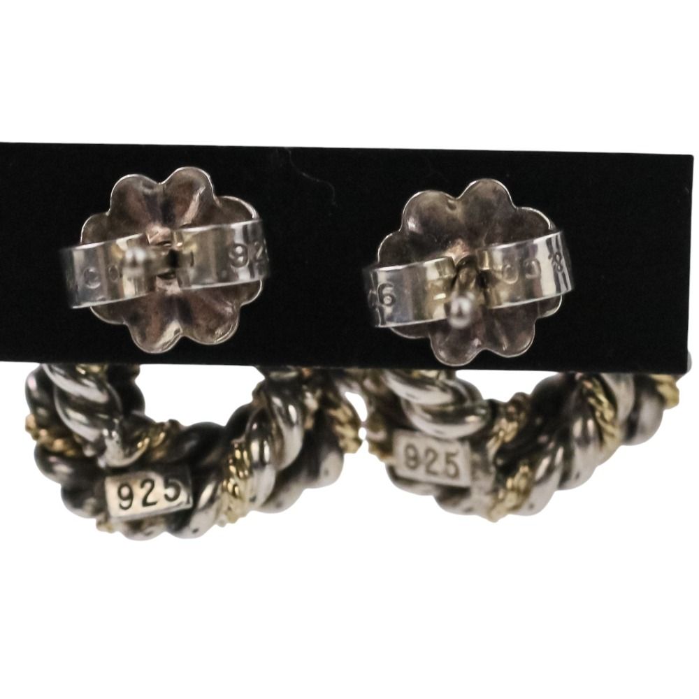 良品 TIFFANY&Co. ティファニー SV925 K18 ツイストサークル ピアス