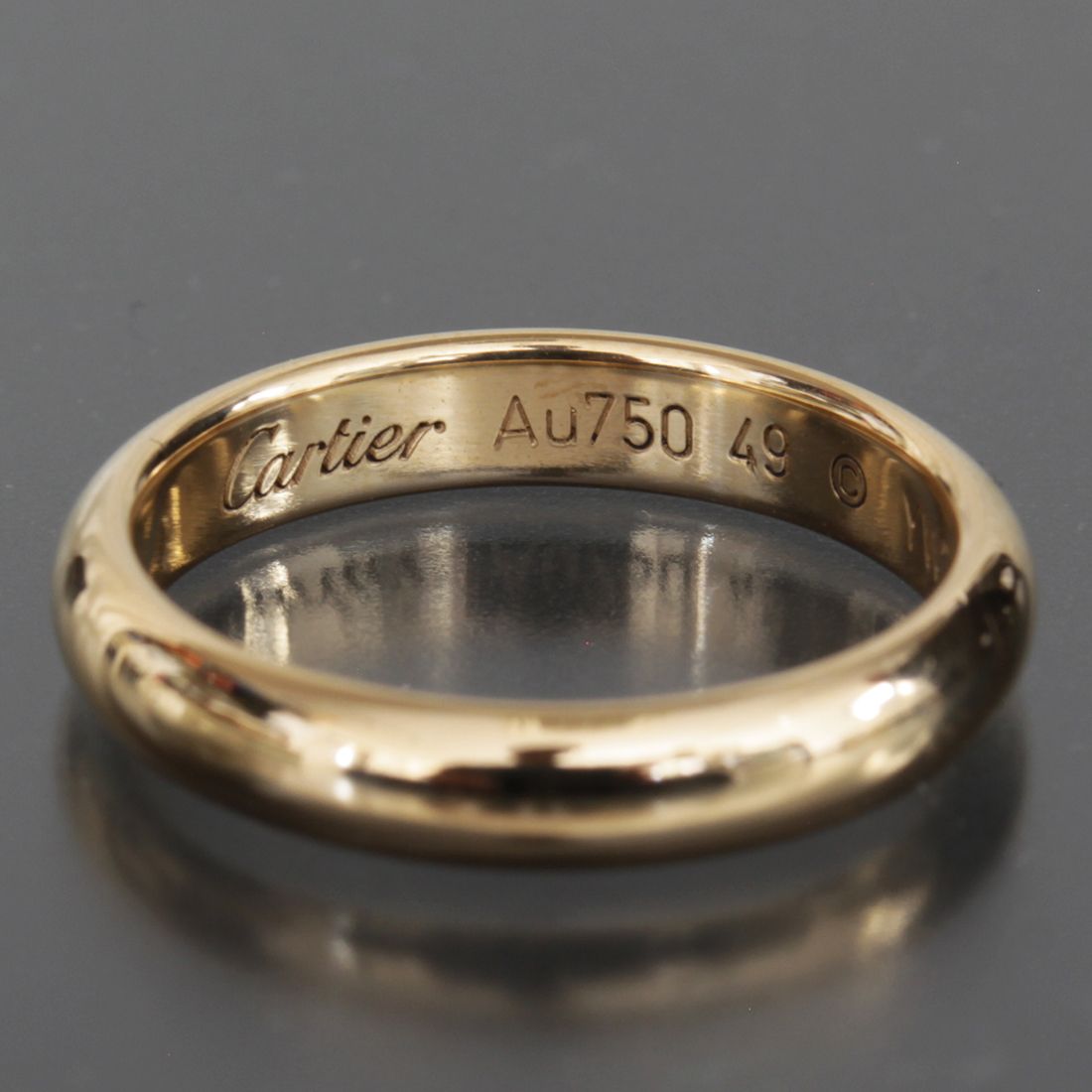 カルティエ バンドリング 8 5号 49 K 18 YG ペア箱保 E 1905