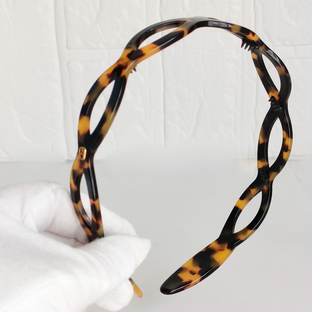 良品 ALEXANDRE DE PARIS アレクサンドルドゥパリ べっ甲柄 デミ柄