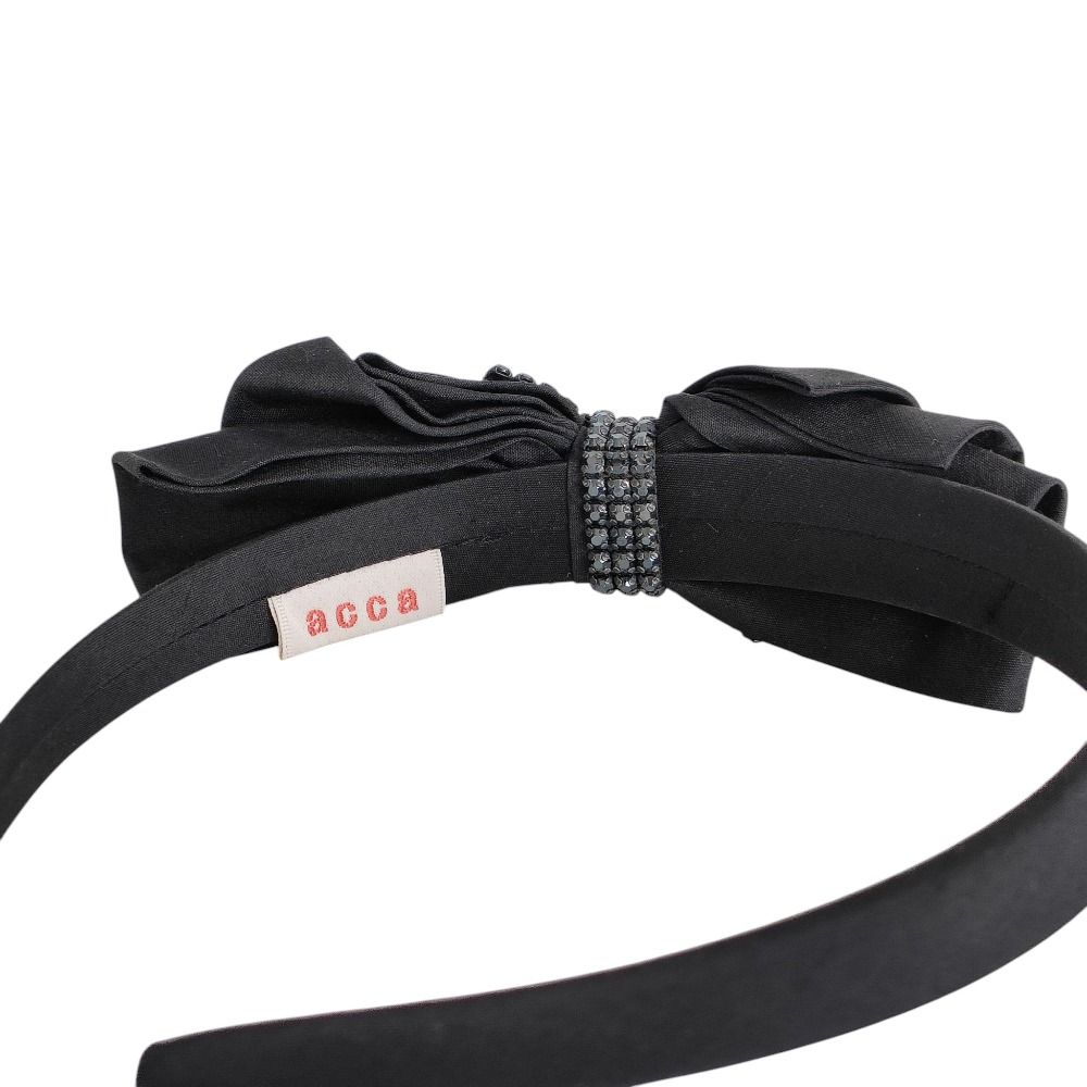 良品 ACCA アッカ ラインストーン リボン カチューシャ ヘア