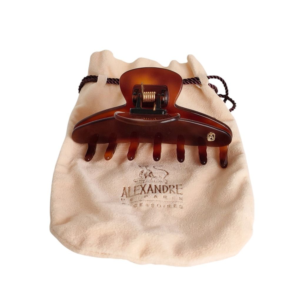 美品 ALEXANDRE DE PARIS アレクサンドルドゥパリ べっ甲柄 デミ柄