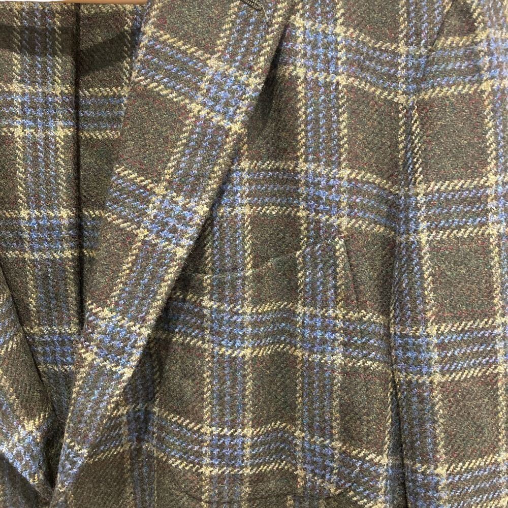 美品 ISAIA イザイア チェック柄 ウール テーラードジャケット サイズ