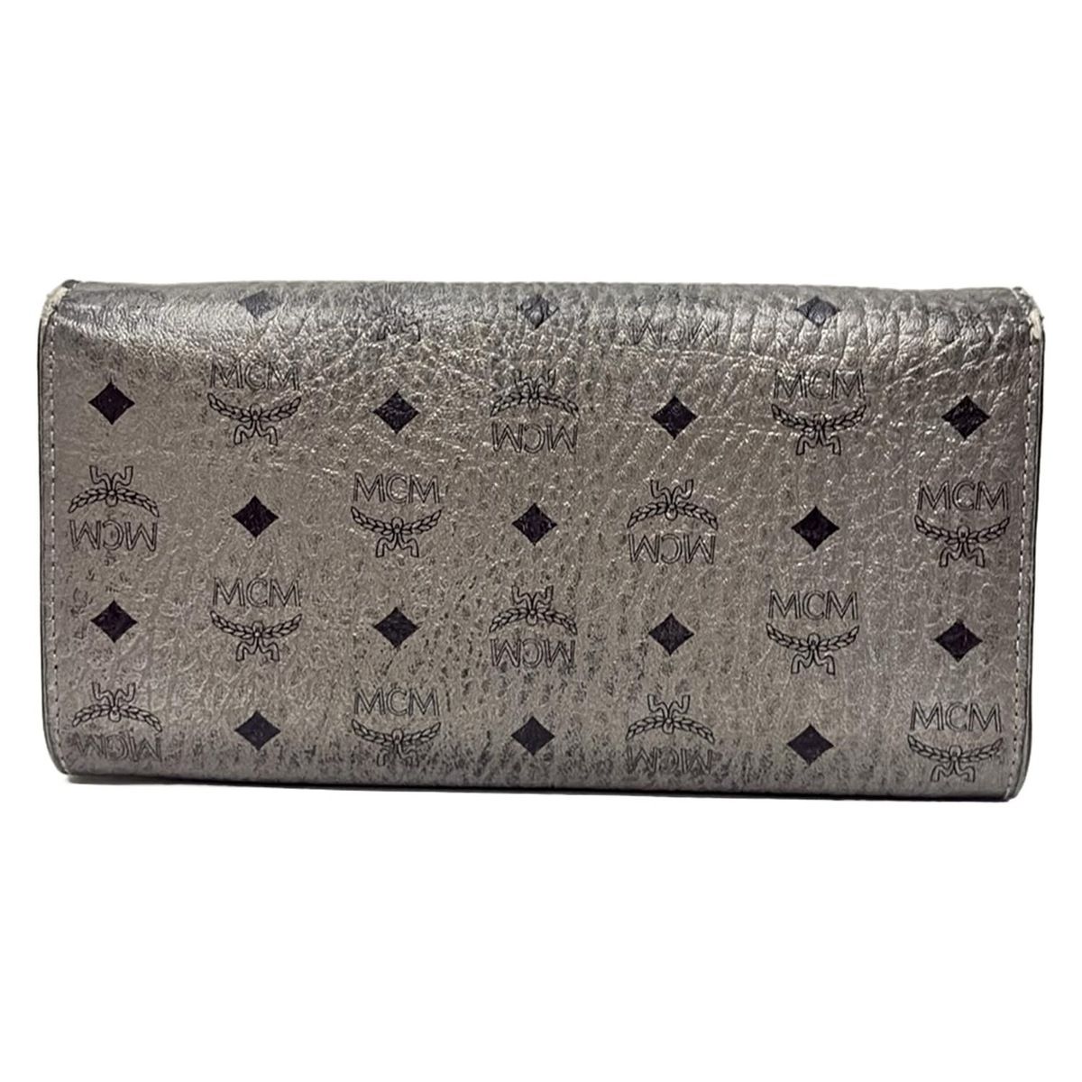 MCM エムシーエム 長財布 シルバー 黒