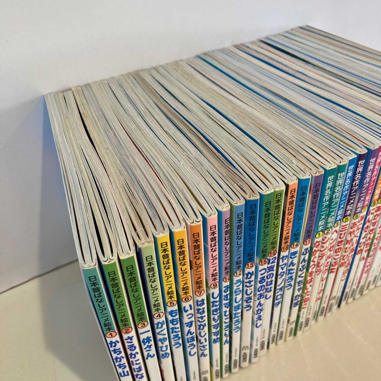 34冊セット】世界名作アニメ絵本、日本昔ばなしアニメ絵本 - メルカリ