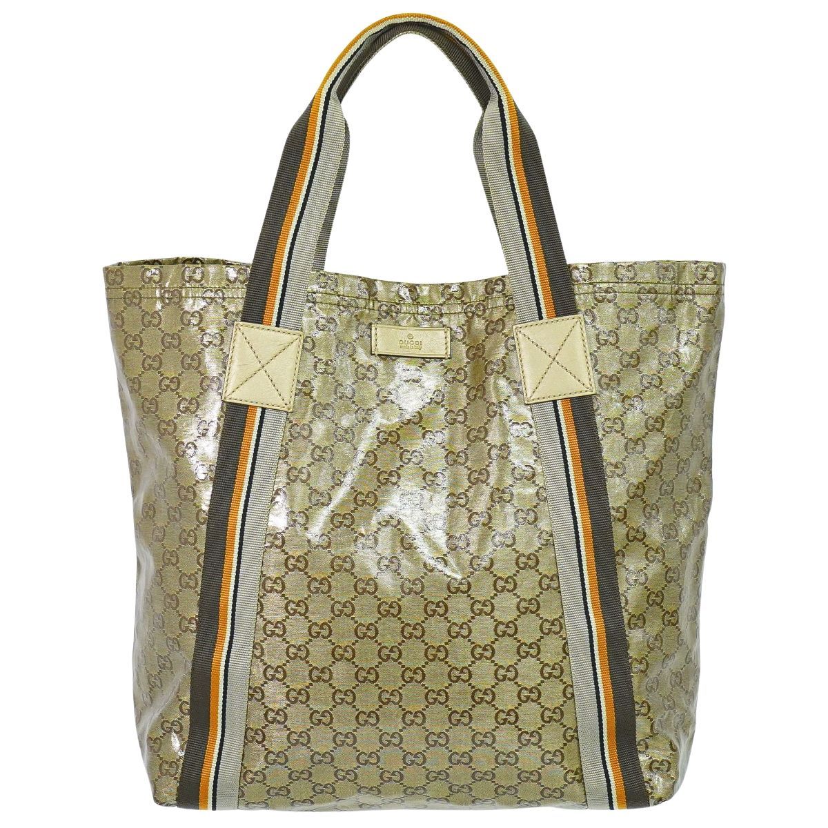 本物 グッチ GUCCI シェリーライン GGクリスタル トートバッグ