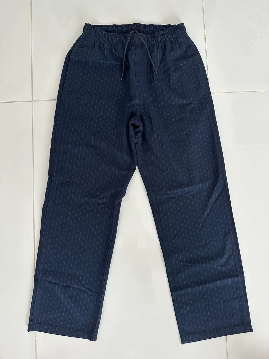 STUSSY ウール 注文 ストライプ ビーチ パンツ ネイビー