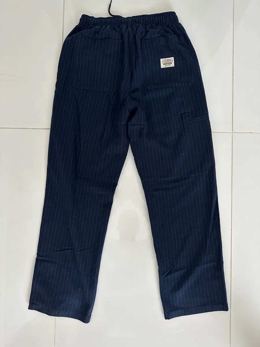 STUSSY ウール 注文 ストライプ ビーチ パンツ ネイビー
