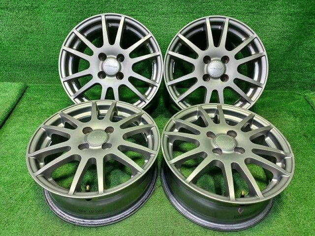 ﾔﾘｽ ｱｸｱ ﾃﾞﾐｵ ホイール アルミ ガンメタ 15インチ 6 J 4穴 4本 100 45