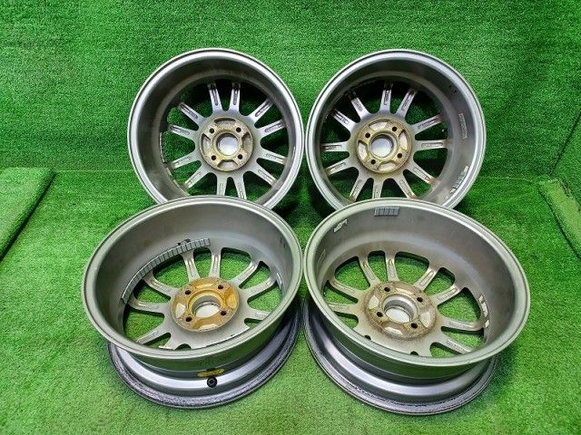 ﾔﾘｽ ｱｸｱ ﾃﾞﾐｵ ホイール アルミ ガンメタ 15インチ 6 J 4穴 4本 100 45