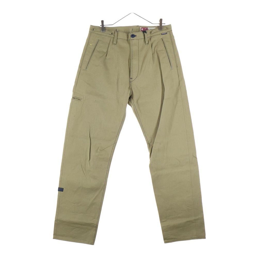 G-STAR RAW ジースターロウ マルチフラップポケット ロゴデザイン ジップアップ カーゴ ワークパンツ ベージュ
