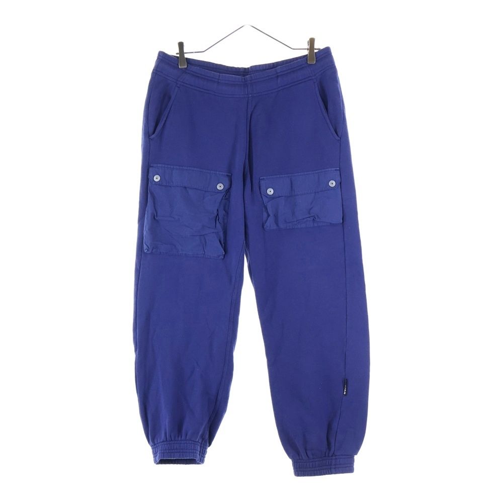 G-STAR RAW (ジースターロウ) フロントナイロン切り替え マルチポケット ドローストリング スウェットパンツ ブルー