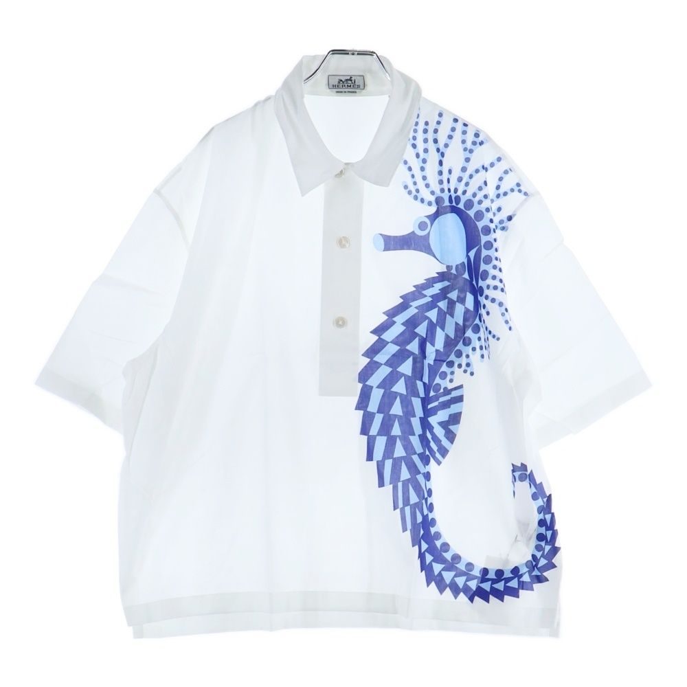 HERMES (エルメス) 23SS タツノオトシゴ柄 プリント コットン シェル