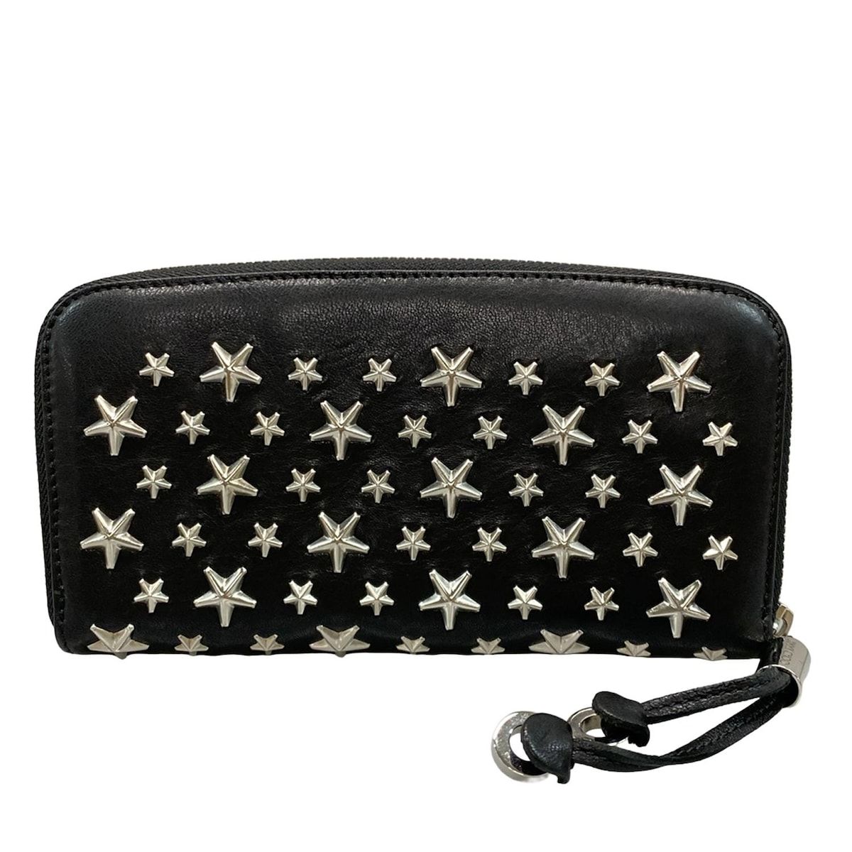 JIMMY CHOO ジミーチュウ 長財布 フィリッパ 黒 ラウンドファスナー レザー