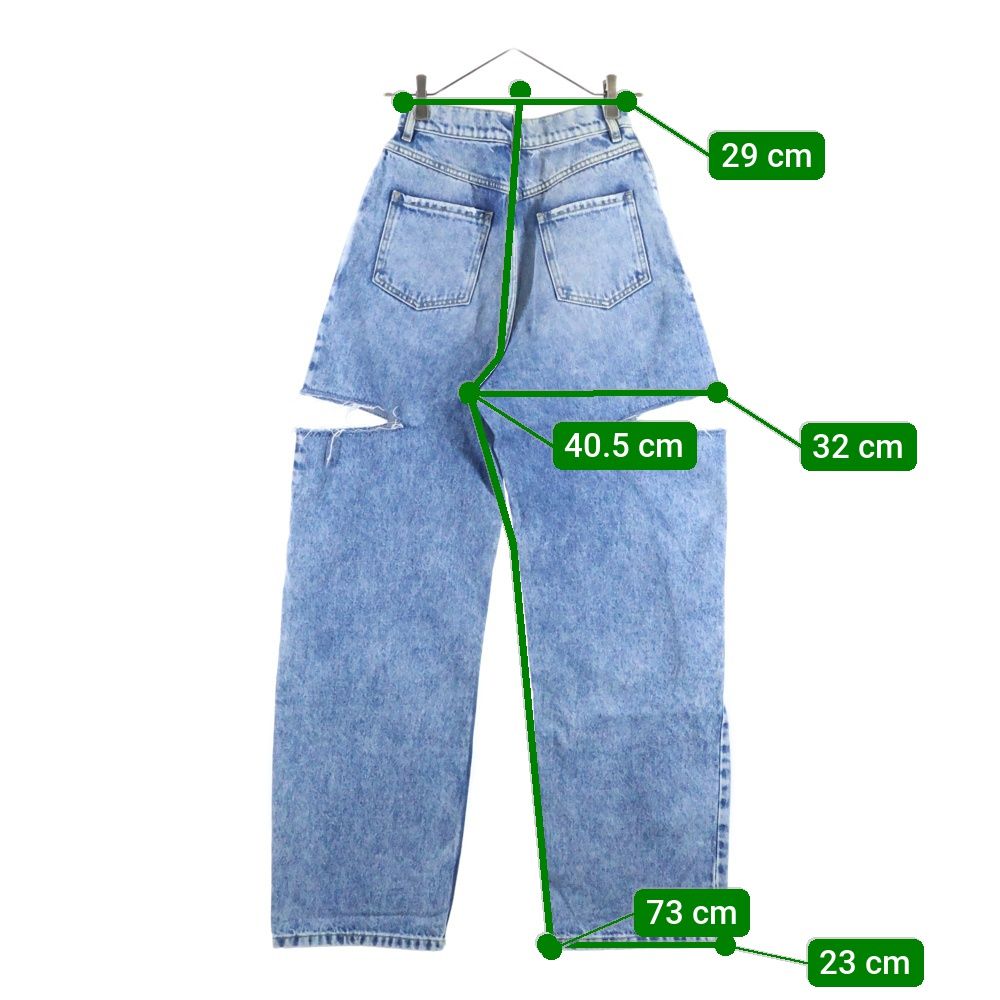 Maison Margiela 1 (メゾンマルジェラ) 22SS SLASH DETAIL DENIM PANTS