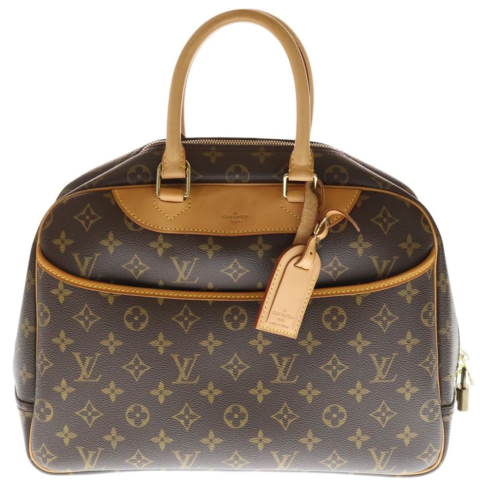 LOUIS VUITTON ルイヴィトン ドーヴィル モノグラム PVC レザー ハンドバッグ ゴールド金具 ブラウン M 47270