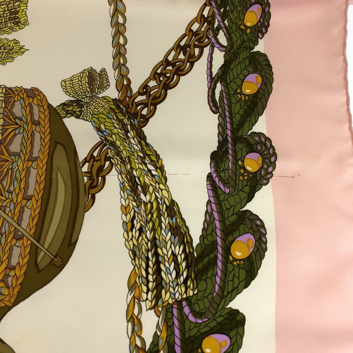 HERMES エルメス ティンパニ奏者 カレ90 ピンク マルチカラー シルク