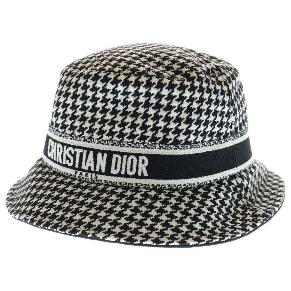 Christian Dior チェック バケットハット Christian Dior (クリスチャンディオール) ロゴジャガード ハウンド