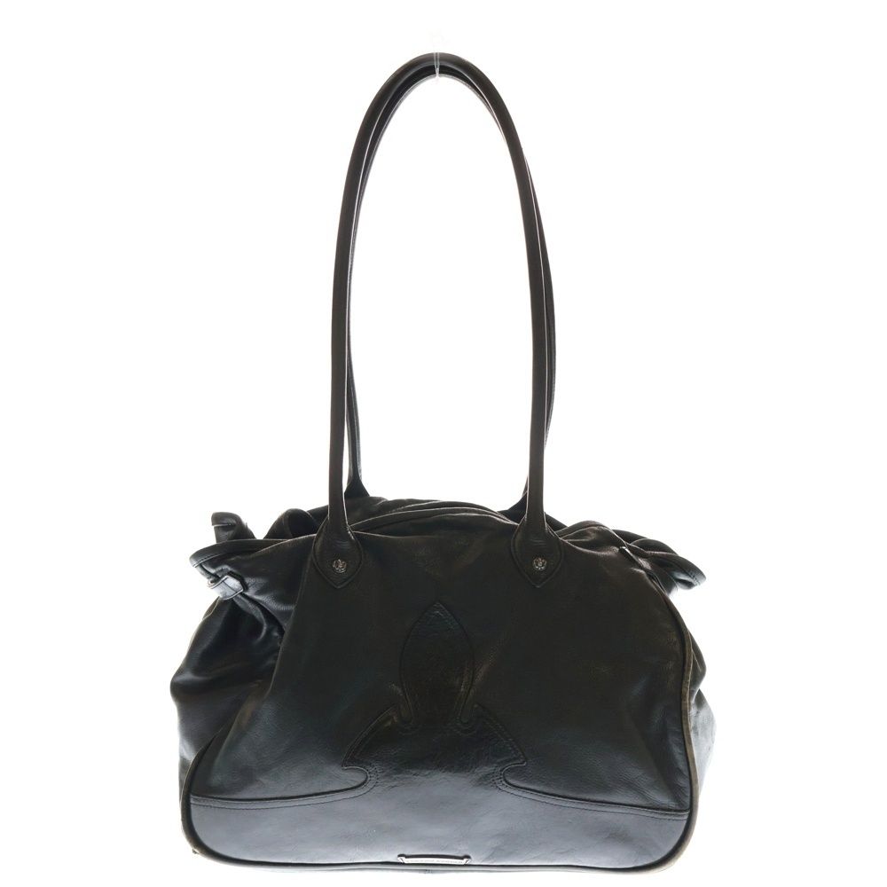 CHROME HEARTS クロムハーツ BSフ ボタン フ ニー レザー トートバッグ ハンドバッグ ブラック