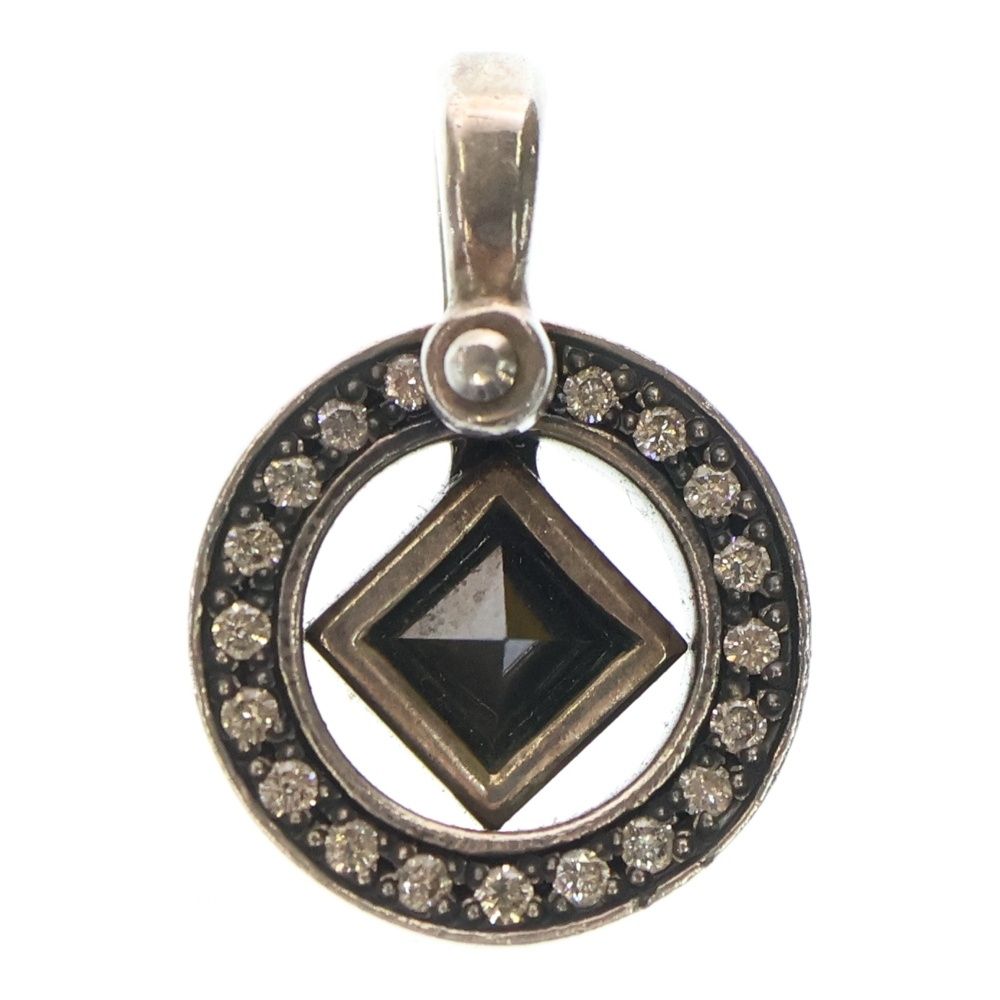 PUERTA DEL SOL プエルタ デル ソル ヘマタイト スタッズ ネックレストップ シルバー ブラック