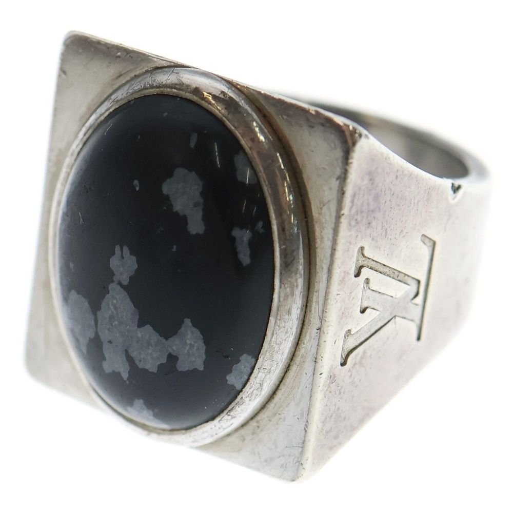 LOUIS VUITTON ルイヴィトン シェバリエール スノーフロー ロゴ刻印 リング シルバー M 64903