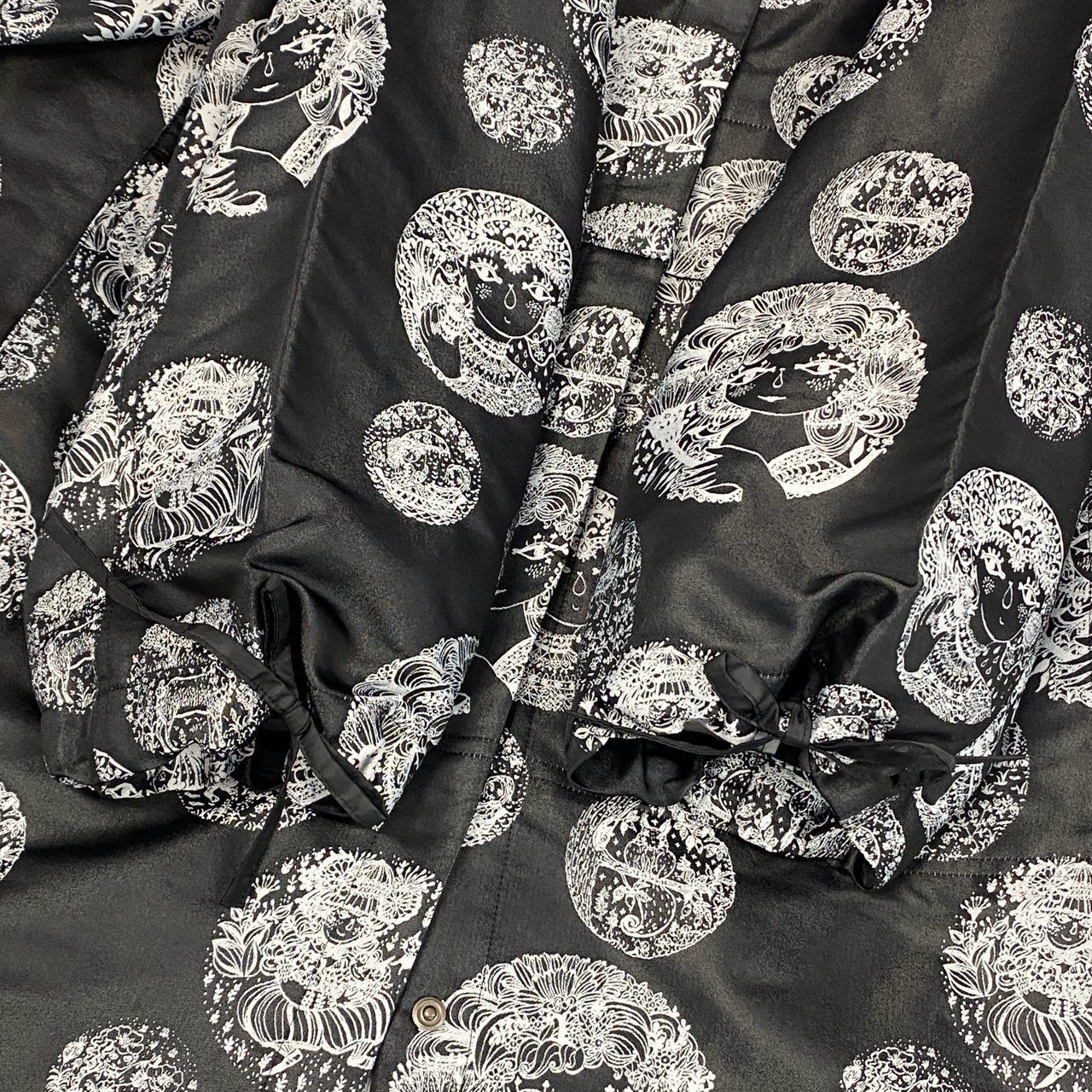 【美品】トクコプルミエヴォル（日本製）スパンコールビーズ刺繍ロングコート黒　9 トクコプルミエヴォル 長袖ワンピース シアー レディース SIZE 9