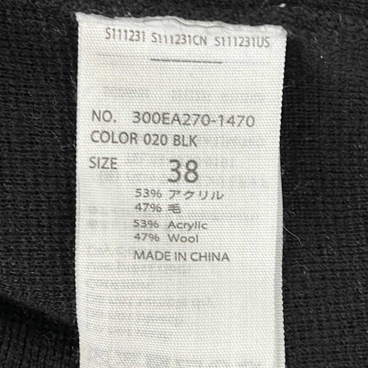 ENFOLD エンフォルド チュニック サイズ38 M レディース - 黒 クルーネック|半袖|変形デザイン 半袖 チュニック トップス