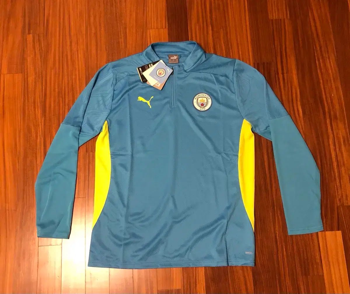 アンブロ マンチェスターシティー スウェット ハーフジップ サッカー 2XL 青 マンチェスターシティ ハーフ ジップアップ トレーナー トップス