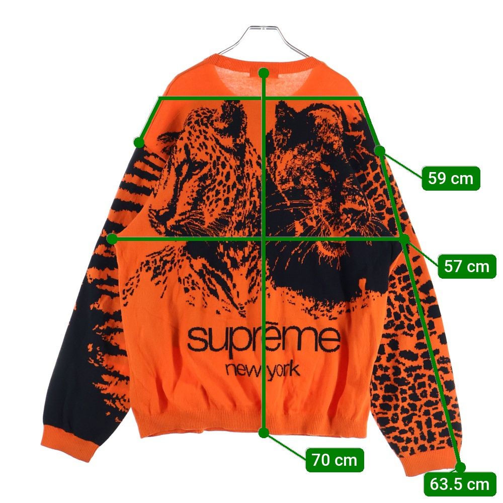 SUPREME (シュプリーム) 23AW Big Cats Jacquard L/S Top ジャガード
