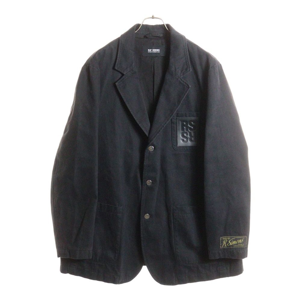 RAF SIMONS ラフシモンズ 22 SS School Boy Denim Blazer スクールボーイ デニムブレザー 3 Bジャケット ブラック 221 543
