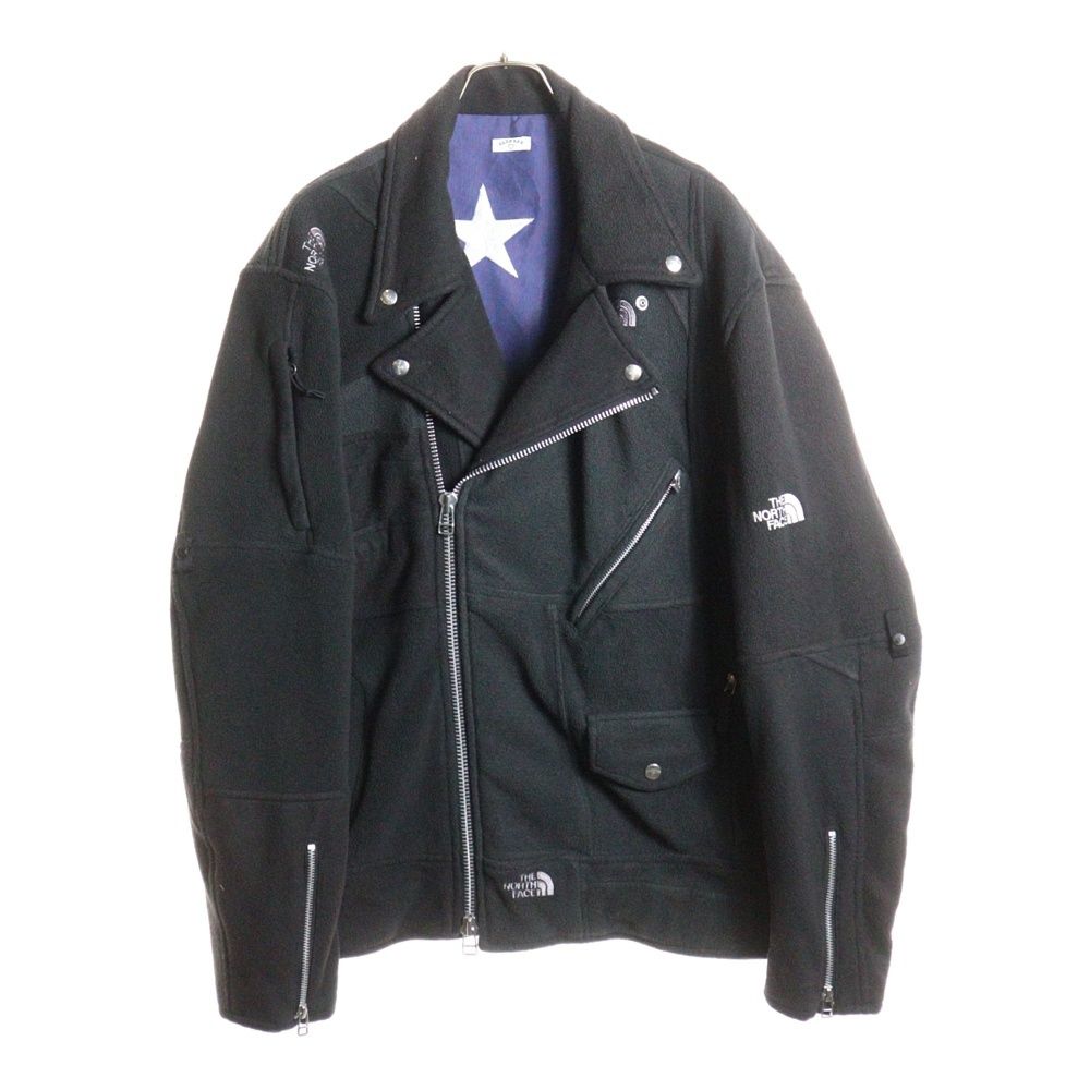 OLD PARK パーク THE NORTH FACE ノースフェイス 再構築 フリース ダブルライダースジャケット 裏地星条旗 ブラック