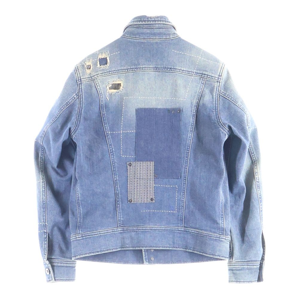 DIESEL ディーゼル ダメージ加工 D-JIM パッチワーク デニムジャケット インディゴ