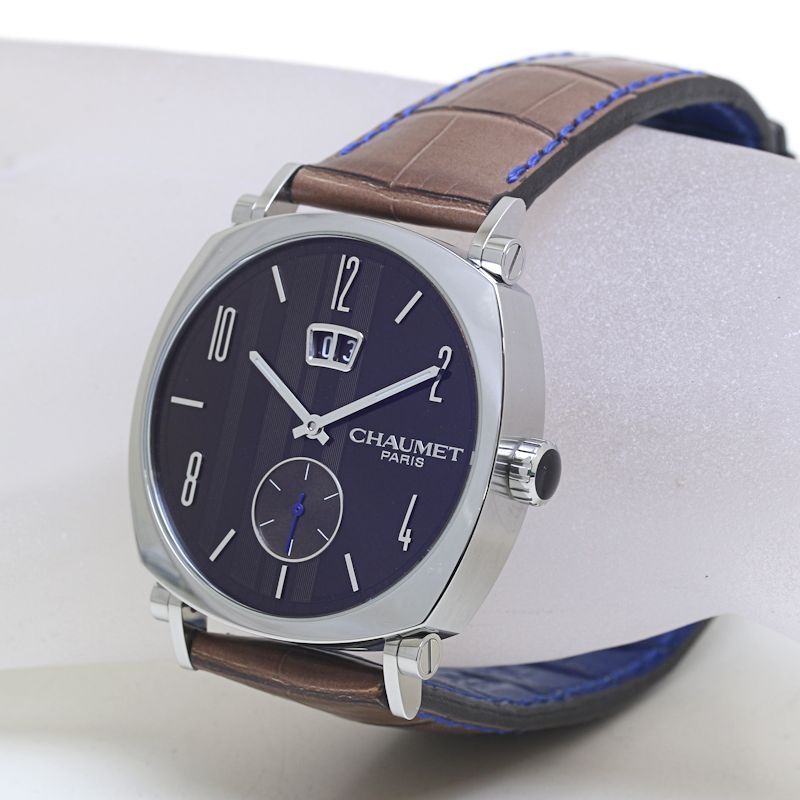 Chaumet ショーメ ダンディ グランドデイト W 11283 47 B 磨き済 腕時計 メンズ ステンレススチールxアリゲーター 40189