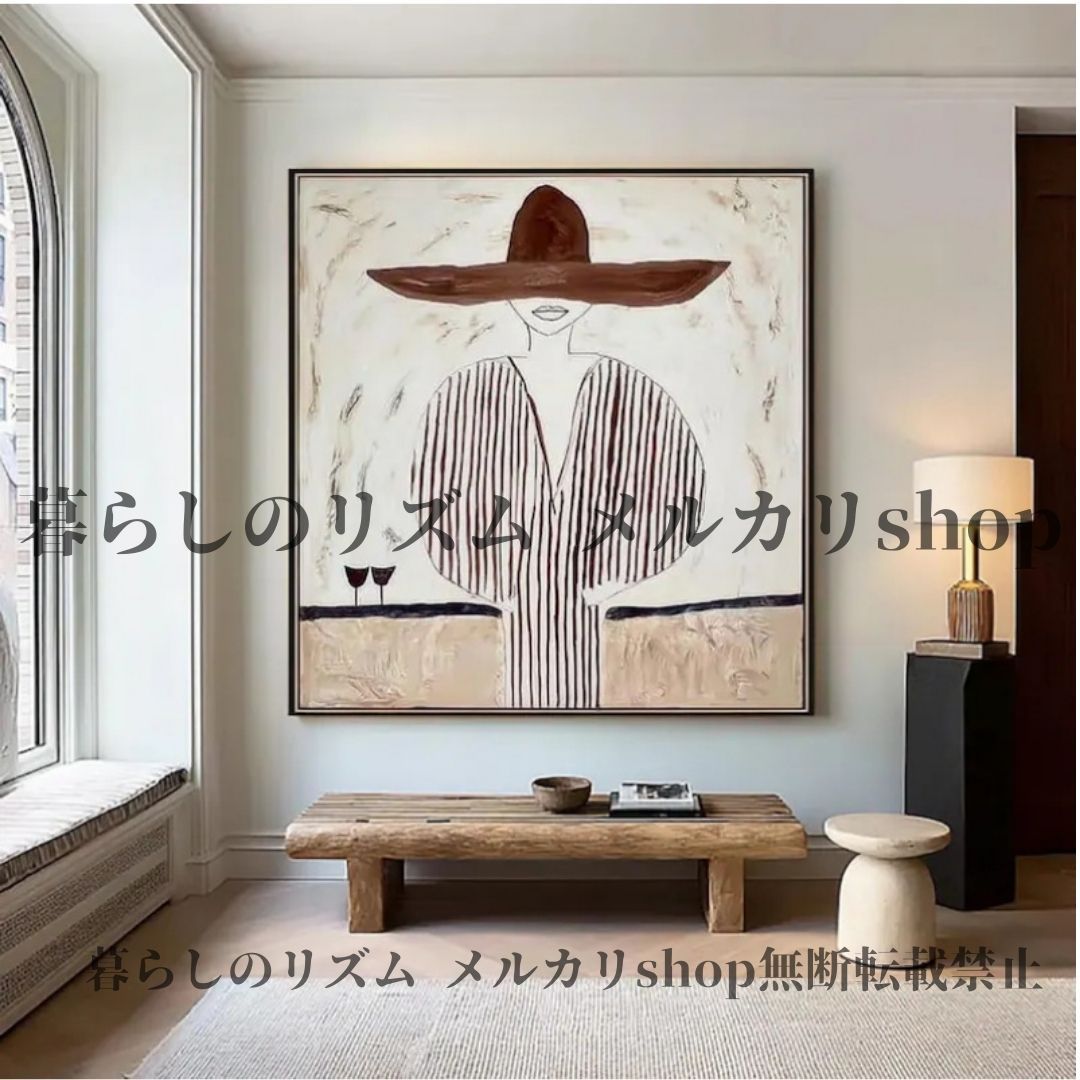 ウォールアート カウボーイアート オリジナル抽象 ウエスタンカウボーイ キャンバス ウォールデコレーション エレガントな紳士の肖像画 顔のない男の絵画 ホームデコレーション アートプリント ギフト ウォールデコレーションポスター フレーム付き