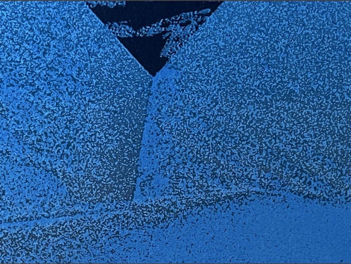 森岡完介「水の肌」シルクスクリーン 1982年制作 オリジナル版画 共