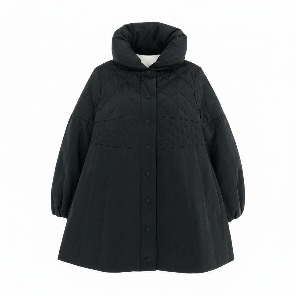 TOKUKO 1er VOL　ロングダウンコート　Aライン　9号　マルチカラー 82k28 TOKUKO 1er VOL トクコプルミエヴォル ダウンコート ロング