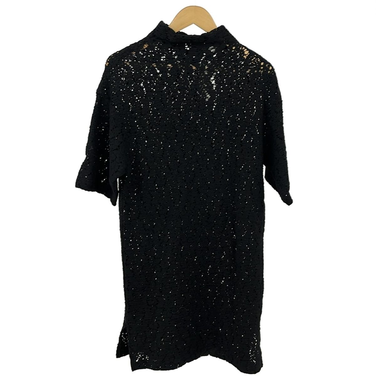 BALENCIAGA バレンシアガ 長袖 ７分 ワンピース 38 ブラック M BALENCIAGA(バレンシアガ) ワンピース サイズ38 M レディース美品 - 黒